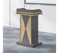 Pupitre de pupitre portable en bois pour églises et bureaux, bureau de réception avec roues verrouillables