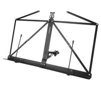 Pupitre de Table Pliable McGrey (très compact, inclinaison réglable en continu, avec pinces à partitions, finition métal, avec étui) Noir
