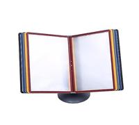 Pupitre De Table - Porte Vue Sur Pied, 10 Panneaux, Porte-fichiers De Bureau Réglable, Porte-classeur Rabattable, Pour Bureau, Atelier, Restaurant, Affichage Et Stockage Documents A4 (Color : Multi-c