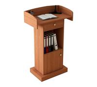 Pupitre Debout, Table De Conférence,Poste De Travail Blanc Avec Support De Rangement,Idéal For Les Discours,Les Mariages,Les Salles De Classe Et Les Conférences(Rosewood color)