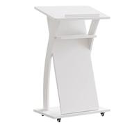 Pupitre d'école mobile en bois - Table de présentation inclinée moderne pour enseignement, formation et réception - Bureau polyvalent