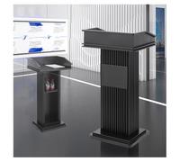 Pupitre d'église avec large surface de lecture et étagère de rangement pour bureau, école, conférence - 59 x 47 x 112 cm, lutrin ministre noir