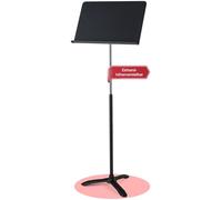 Pupitre d'Orchestre Classic Cantabile OSE-01 - Pupitre pliant stable en aluminium - Hauteur réglable en continu de 65 à 117 cm - Convient aux enfants, adolescents et adultes - noir