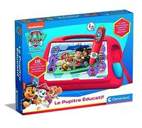Clementoni Pupitre éducatif interactif Pat’Patrouille 4-6 ans – 18 activités, stylo sonore lumineux