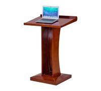 Pupitre élégant en bois massif - Lutrin robuste avec plateau de table spacieux, idéal pour les présentations, les événements et les conférences en public, design pratique et stable