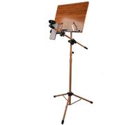 Pupitre en bambou avec hauteur réglable et large plateau pour partitions de musique - Idéal pour les musiciens jouant de la guitare, du violon, du piano et du ukulélé