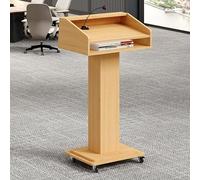 Pupitre en Bois Compact et Polyvalent avec Rangement | Pupitre Facile à Monter pour églises, écoles, Restaurants et séminaires | Pied de Micro réglable avec Espace généreux (A1)