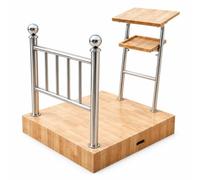 Pupitre En Bois de Capacité AdaptéE, IdéAl pour Les éColes Et Les Salles | Plateforme Portable pour Les Prises de Parole En Public, Utilisable En IntéRieur