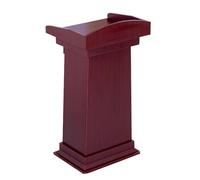 Pupitre en bois de qualité supérieure avec étagère de rangement - Pupitre portable en MDF pour églises, bureaux, présentations et événements - Finition jaune élégante - Idéal pour prendre la parole en