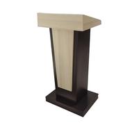 Pupitre en Bois, Podium en Bois avec 4 roulettes Et Trou pour Fil, Pupitre Mobile Réglable pour Bureau, École, Maison, Conférence