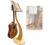 Pupitre en bois professionnel, double usage, design réglable, base stabilisatrice en forme de S pour violon, chef d'orchestre