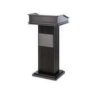 Pupitre En Métal Avec Large Surface De Lecture, Étagère De Rangement Et Protections De Bord For Salles De Classe, Conférences, Lieux De Culte Et Présentations(Black)