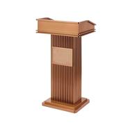Pupitre En Métal Avec Large Surface De Lecture, Étagère De Rangement Et Protections De Bord For Salles De Classe, Conférences, Lieux De Culte Et Présentations(Gold)