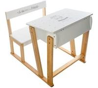 Pupitre enfant Ecriture dream Atmosphera Blanc, Blanc et naturel G