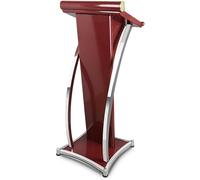 Pupitre incurvé en métal - Podium parlant debout - En acier inoxydable - Pour bureau et école