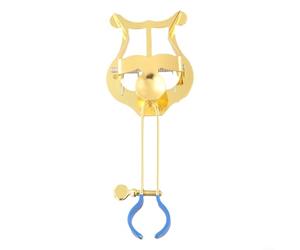 Pupitre léger pour trompette lyre, idéal pour la marche ou un concert, construction en métal, format de voyage pratique (doré)