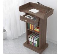 Pupitre mobile en bois pour église - Pupitre polyvalent avec tiroir de rangement pour bureau, salle de classe, conférence et culte - Design moderne et portable pour une mobilité et des présentations