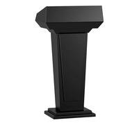 Pupitre Moderne en Bois Pupitre Portable élégant avec étagère de Rangement Ouverte Idéal pour Les événements, Les présentations et Les conférences Bureau d'accueil sur Pied