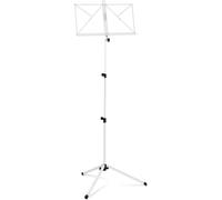 Classic Cantabile Pupitre Medium - Pupitre pliable pour enfants et adultes - Avec support de partition sur la surface - Hauteur réglable de 65 à 130 cm - Pieds en caoutchouc antidérapants - Blanc