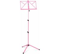 Pupitre Musique Partitions Trepied Reglable Pliable 65-130cm Stand Metal Rose