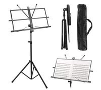Pupitre Musique Pliable 2 en 1 -Support de Partitions Stable Double Utilisation - Hauteur Réglable - Avec Sac de Transport étanche - Pour Enfants et Adultes - Pupitre Partition avec Sac de Voyage