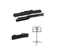 Pupitre Musique Pliable Ajustable 70-130cm Support partition Métallique avec Sac Transport en Noir