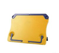 Pupitre pliable en ABS pour une utilisation sur table, angle réglable, support portable adapté pour partitions, livres de cuisine et tablettes sur surfaces planes (jaune)