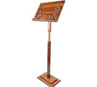 Pupitre pliable réglable en bambou et métal - Support de partition portable pour clavier, projecteur, ordinateur portable, podium - Support triangulaire en acier - Idéal pour musiciens et