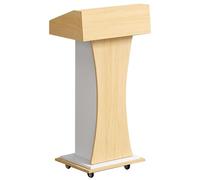 Pupitre Podium, Pupitre en bois Podium avec roulettes Pupitre portable pour églises Podium avec roulettes Design élégant avec armoires de rangement Convient aux restaurants, églises, séminai