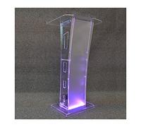 Pupitre Portable en Acrylique Transparent avec éclairage LED pour présentations, cérémonies et événements. Montage Facile. Design Moderne pour Usage Professionnel.