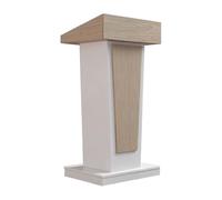 Pupitre portable en bois avec roues verrouillables et rangement idéal pour les églises, les bureaux, les écoles, les réunions de famille, les restaurants, les réunions. Chaire blanche polyvalente