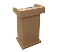 Pupitre Portable en Bois avec tiroirs, Base Large et Robuste, Double Compartiment de Rangement pour conférences à l'église et à l'école - Couleur Marron, idéal pour Les p