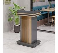 Pupitre portable en bois pour églises, auditoriums et événements - Support de haut-parleur sur pied pour salle de classe, réception, conférence et prise de parole en public