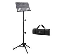 Pupitre professionnel en métal perforé avec sac de transport, pliable et réglable, super robuste, adapté pour les performances instrumentales, les groupes et les voyages 177,8 cm