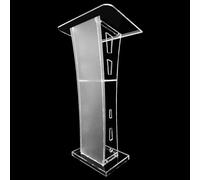 Pupitre professionnel portable en acrylique avec large podium de lecture transparent pour églises, écoles, bureaux, bureau de présentation idéal