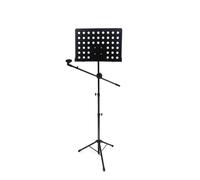 Pupitre renforcé, réglable et perforé, Plateau pour partitions, Support de Microphone Amovible, projecteur pour Ordinateur Portable, Support de Livre de Bureau