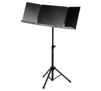 Pupitre Support Musique Trepied Pliable Chef d'orchestre Noir Ajustable 62-112cm