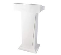 Pupitre sur pied pour professeur de discours et conférence - Bureau de réception en bois avec rangement ouvert, 58 x 43 x 117 cm, design élégant et fonctionnel