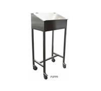 Pupitre sur Pieds avec Roues, Chape Zinguée sans Fermeture à Clefs