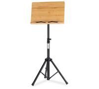 Pupitre Trepied Support en Bambou Bois Feuillet de Musique Orchestre Reglable