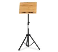 Pupitre Trepied Support en Bambou Bois Feuillet de Musique Reglable 33x22cm