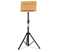 Pupitre Trepied Support en Bambou Bois Feuillet de Musique Reglable 33x22cm
