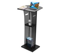 Pupitres Et Support De Podium, Podium De Mariage en Acrylique for Bureau De Réception avec Rangement for Église, Salle De Classe, Mariages, Séminaires, Étagère Scolaire