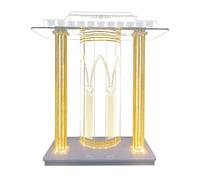 Pupitres for Églises, Podium en Acrylique Personnalisé, Pupitres Et Podium avec Lumières LED Et Roues, Support De Pupitre Au Sol for Les Discours Et L'accueil des Hôtesses D'entrée