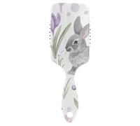 Puple Lily Calla Cute Bunnies Brosse à cheveux saine conçue pour les cheveux longs avec poignée ergonomique cepillo para cabello de mujer