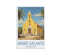 PuPLuM Poster vintage Guadeloupe Marie Galante sur toile pour décoration d'intérieur (20 x 30 cm)