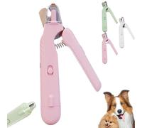 PupNourish Nail Trimmer, Pupnourish Nail Clippers, 2 in 1 Nail Clipper and Grinder with Light, Electric Dog Nails Clippers with Guard, Nails Trimmers for Dogs, Pet Paws Grooming Tool (Pink)