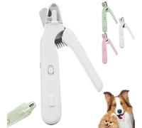PupNourish Nail Trimmer, Pupnourish Nail Clippers, 2 in 1 Nail Clipper and Grinder with Light, Electric Dog Nails Clippers with Guard, Nails Trimmers for Dogs, Pet Paws Grooming Tool (White)