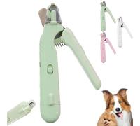PupNourish Nail Trimmer, Pupnourish Nail Clippers, 2 in 1 Nail Clipper and Grinder with Light, Electric Dog Nails Clippers with Guard, Nails Trimmers for Dogs, Pet Paws Grooming Tool (Green)