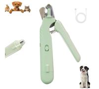 Pupnourish Nail Trimmer, Pupnourish Nail Clippers, Dog Nails Trimmer with Light and Guard, Quiet Waterproof Nails Trimmers for Dogs with Grinder, Suitable for All Body Types (Light Green)